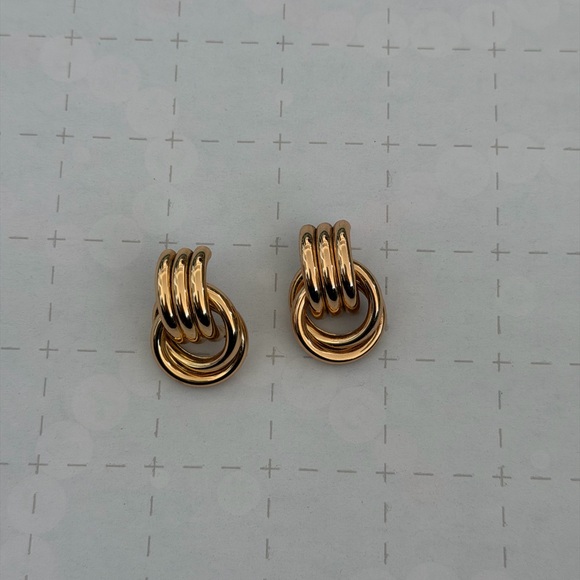 Heaven Mayhem Gold Mini Knot Earrings - Picture 5 of 7